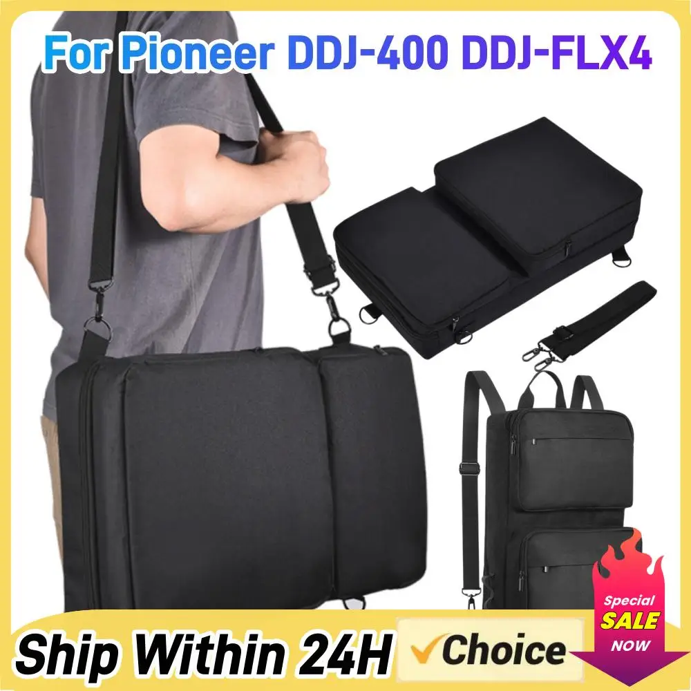 

DJ Backpack for Pioneer DDJ-400 DDJ-FLX4 for Roland DJ-202 DJ Mixer Case DJ Controller Case Shockproof Adjustable Shoulder Strap