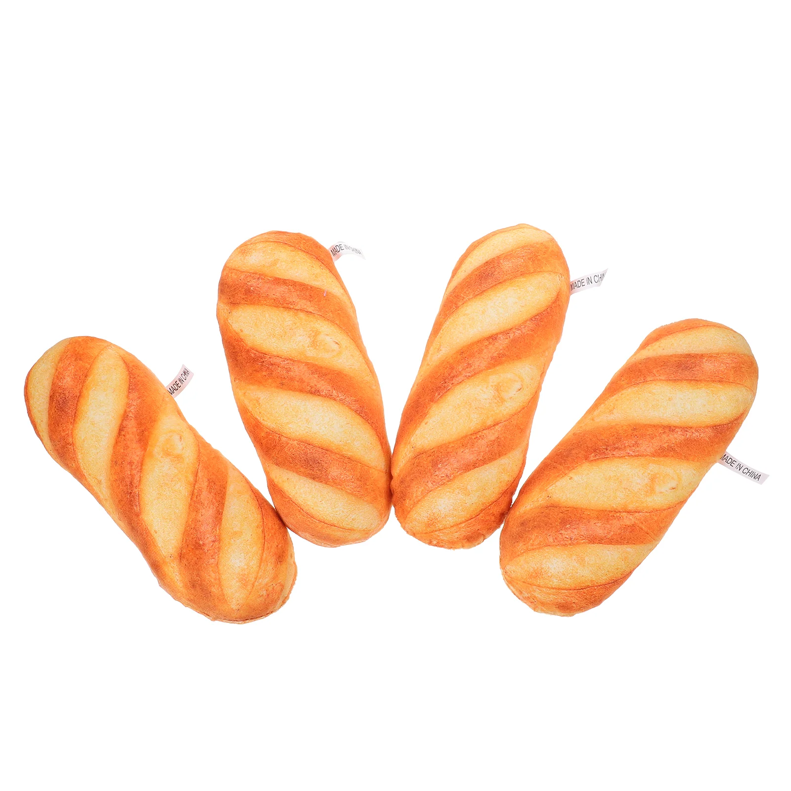 

4 Pcs Simulation Plush Toy 20cm Soft Stuffed Pillow Realistic Design Child Gift Adorable Bread Cushion Funny Room Decor Cozy