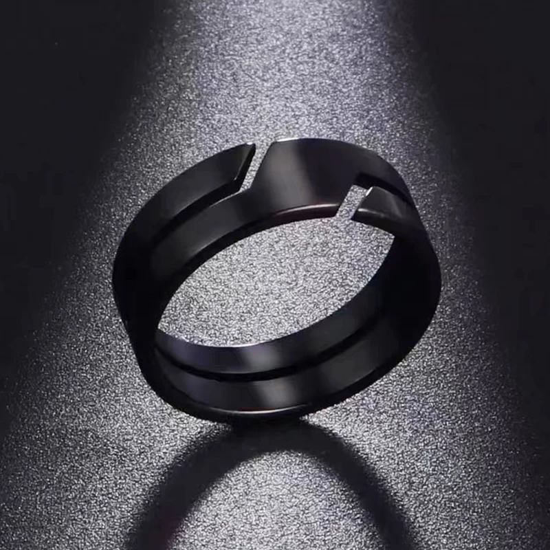 

Fashion Simple Stainless Steel Couple Ring for Men Women Casual Finger Rings Charm Jewelry Wedding Engagement Anniversary Gift