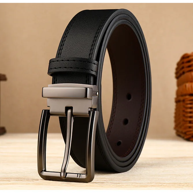 

Preferred Gift Cowhide Men's Luxury Belt Classic Alloy Needle Buckle Belt Jeans Casual Pants Business Belt