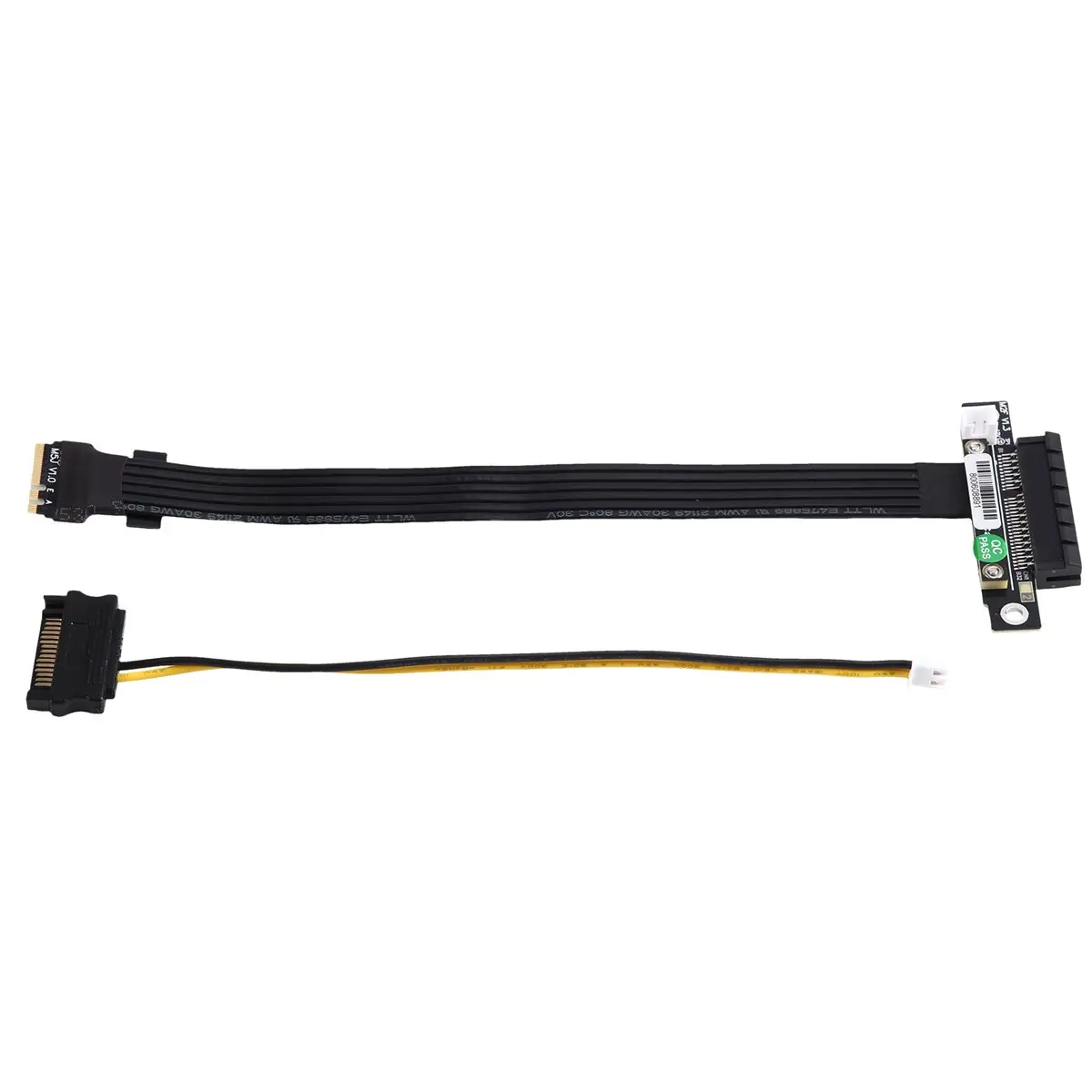 M.2 WiFi Key to PCIe 4.0 X4 Extension Cable Adapter SSD Riser for Laptop Notebook 4x PCI Express Card 20CM