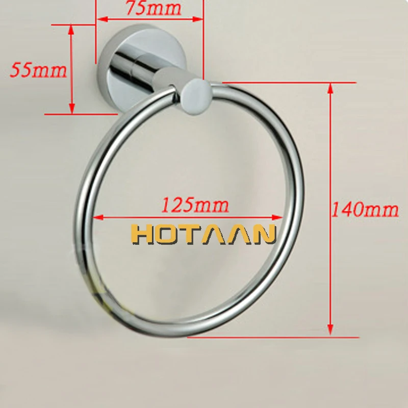 HOT SELLING, ., Bathroom towel holder, Stainless steel Wall-Mounted Round  Towel Rings ,Towel Rack,YT-10991