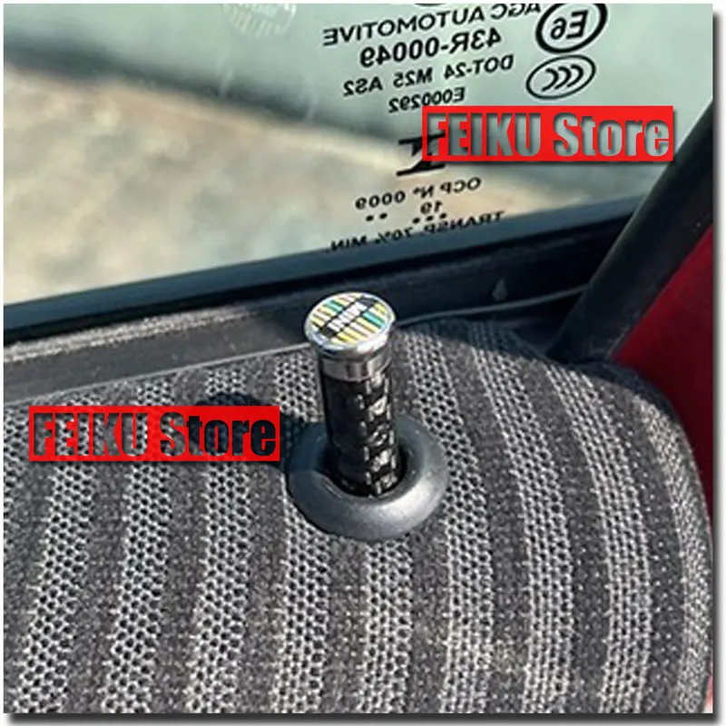 2Pcs Metal Safety Lock Pin Carbon Fiber Door Lock Pin Knob For Mini JCW Clubman Countryman R55 R56 R57 R58 R60 R61 F53 F54 F55