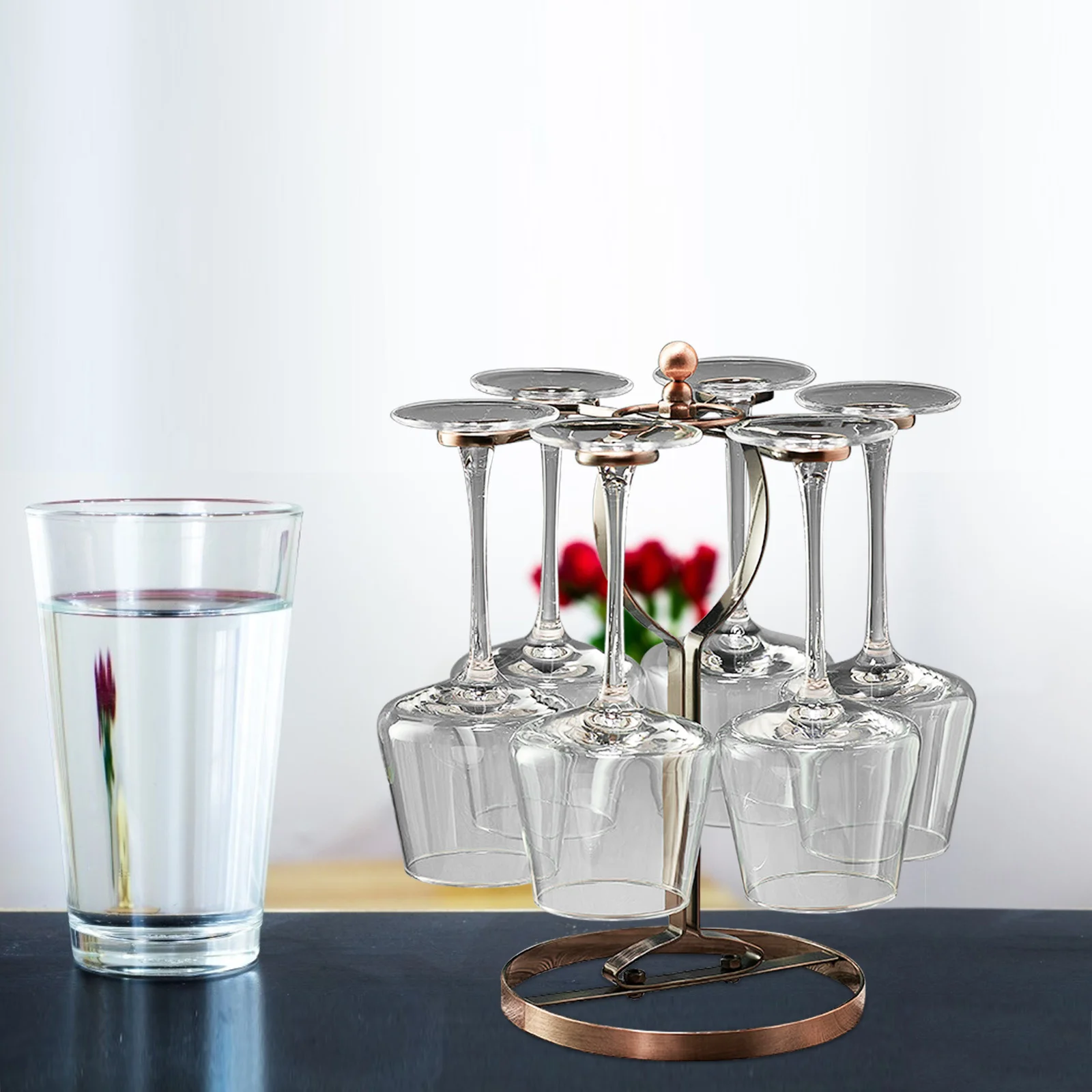 Soporte resistente, organizador que ahorra espacio, estante para tazas, almacenamiento de vidrio decorativo para cocina, uso doméstico, taza de vino tinto