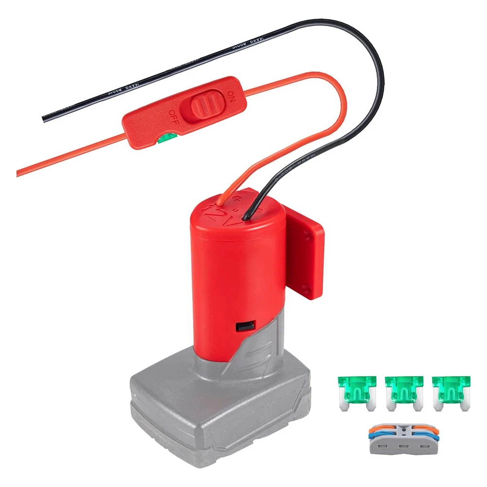 AT14 Power Wheel Adapter for 12V M12 Battery Adapter Battery Converter Kit with Switch Fuse & Wire Terminals