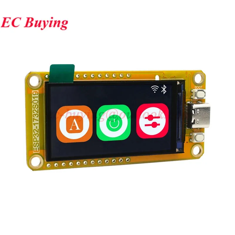 ESP32-S3 HMI 8M PSRAM 16M Flash for Arduino LVGL WiFi Bluetooth-Compatible 1.9 Inch 170*320 Display Screen IPS LCD TFT Module