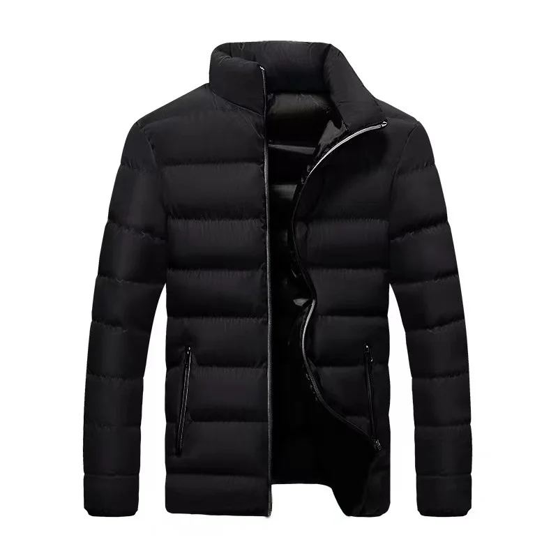 Abrigo deportivo de algodón grueso para hombre, cárdigan de cuello alto, chaqueta acolchada para exteriores, chaqueta informal, abrigo cálido, Otoño e Invierno