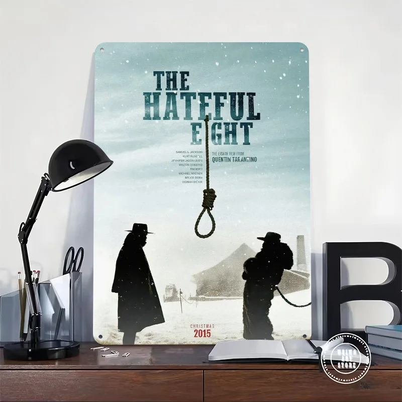 The Hateful Eight Movie 3D Texture Printed Poster Custom Vintage Metal Tin Plate Sign for Wall Art Wand Deko Home Decorations