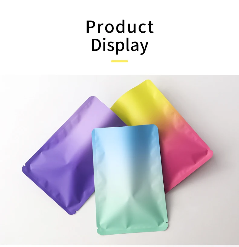 Hot Seal Straight Side Matte Gradient Aluminiumfolie Seal Verpackungsbeutel Candy Jewellery Blind Bags Hot Seal Self Seal Beutel – Detail 5