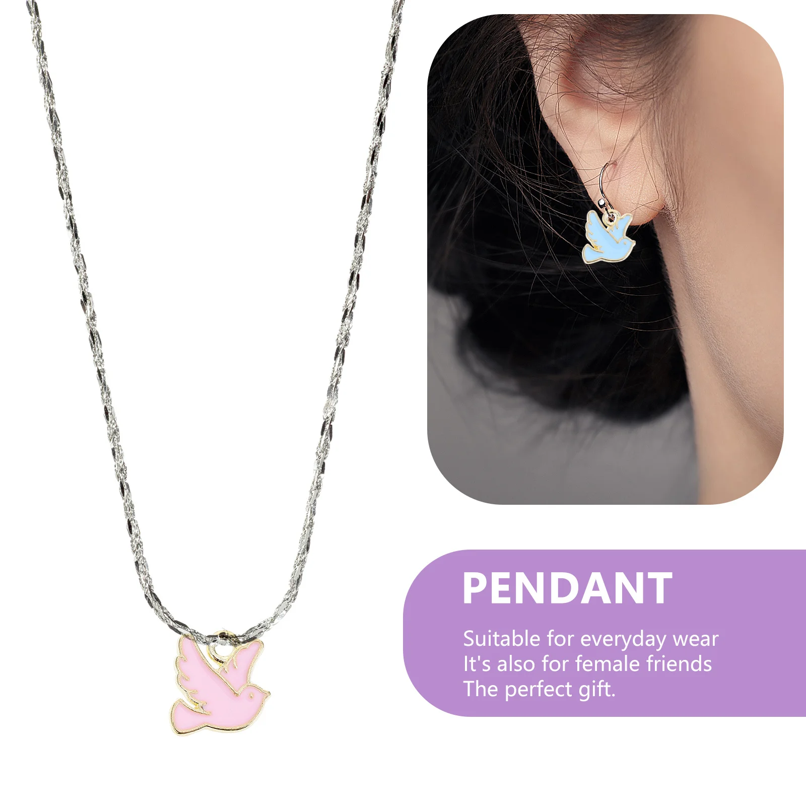 

50 шт. подвески в форме голубя, яркие цвета, аксессуары «сделай сам», безопасный для ношения, долговечный подарок на День святого Валентина, кулон «сделай сам», голубь