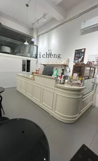 Dessert Shop Bar Table Beauty Salon Clothing Store Corner Cashier Desk Vintage Front ReceptionD17