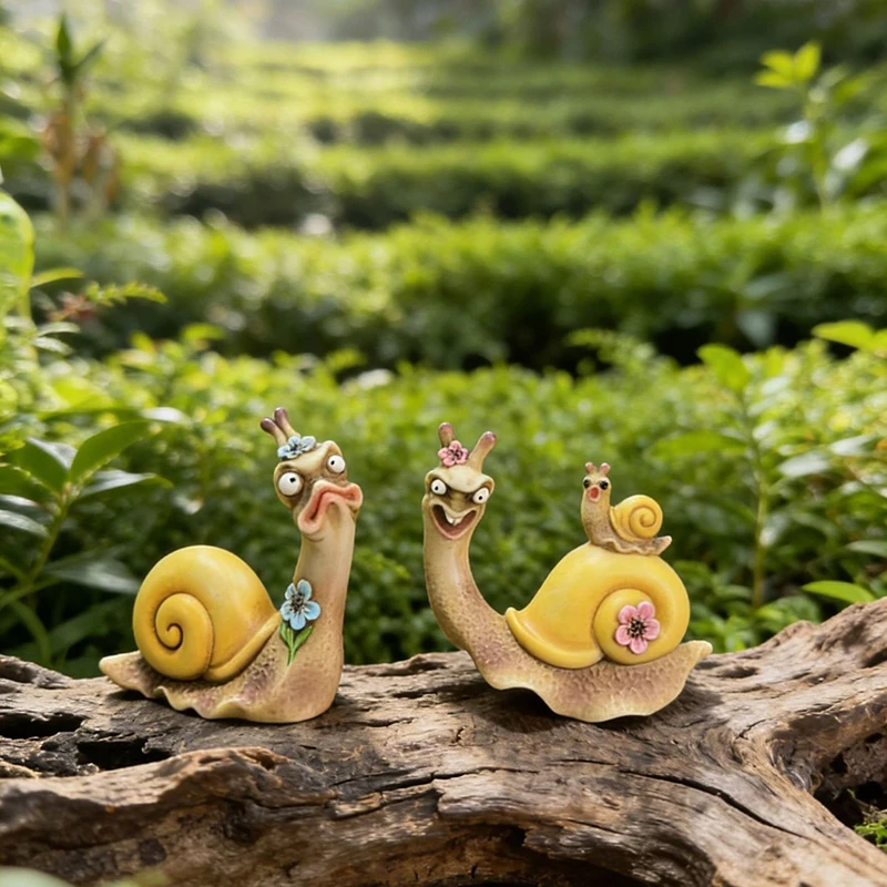 Mgt-creative Sculpture Riding A Snail, Home Garden Decoration Crafts, Living Room Decoration Statue