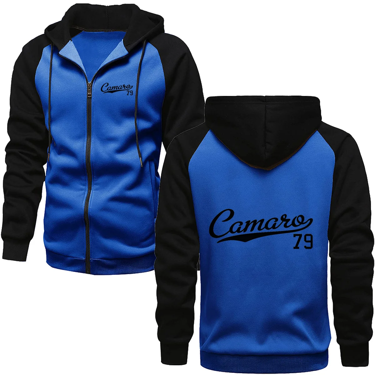 Camaro 79 Tail script 1979 Graphic T-shirt. Men's Hoodie Cardigan Color Block Hoodie Classic Jacket Men Coat Men Clothing