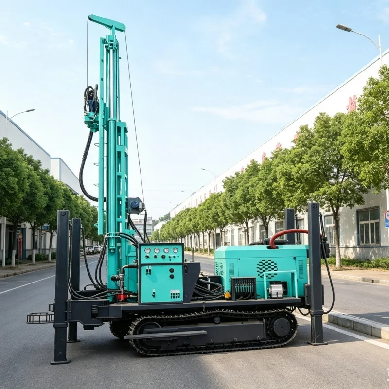 Geavanceerde waterputboorinstallatie, zware rupsbanden waterputboormachine, 300m diepe waterputboorapparatuur