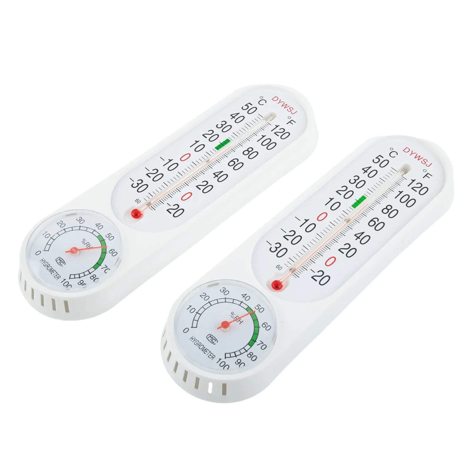 Temperature Reader Thermometer -20-120 (RH) -30~50°C 2 PCS Greenhouse Temperature Large Outdoor Meter Hygrometer High Quality