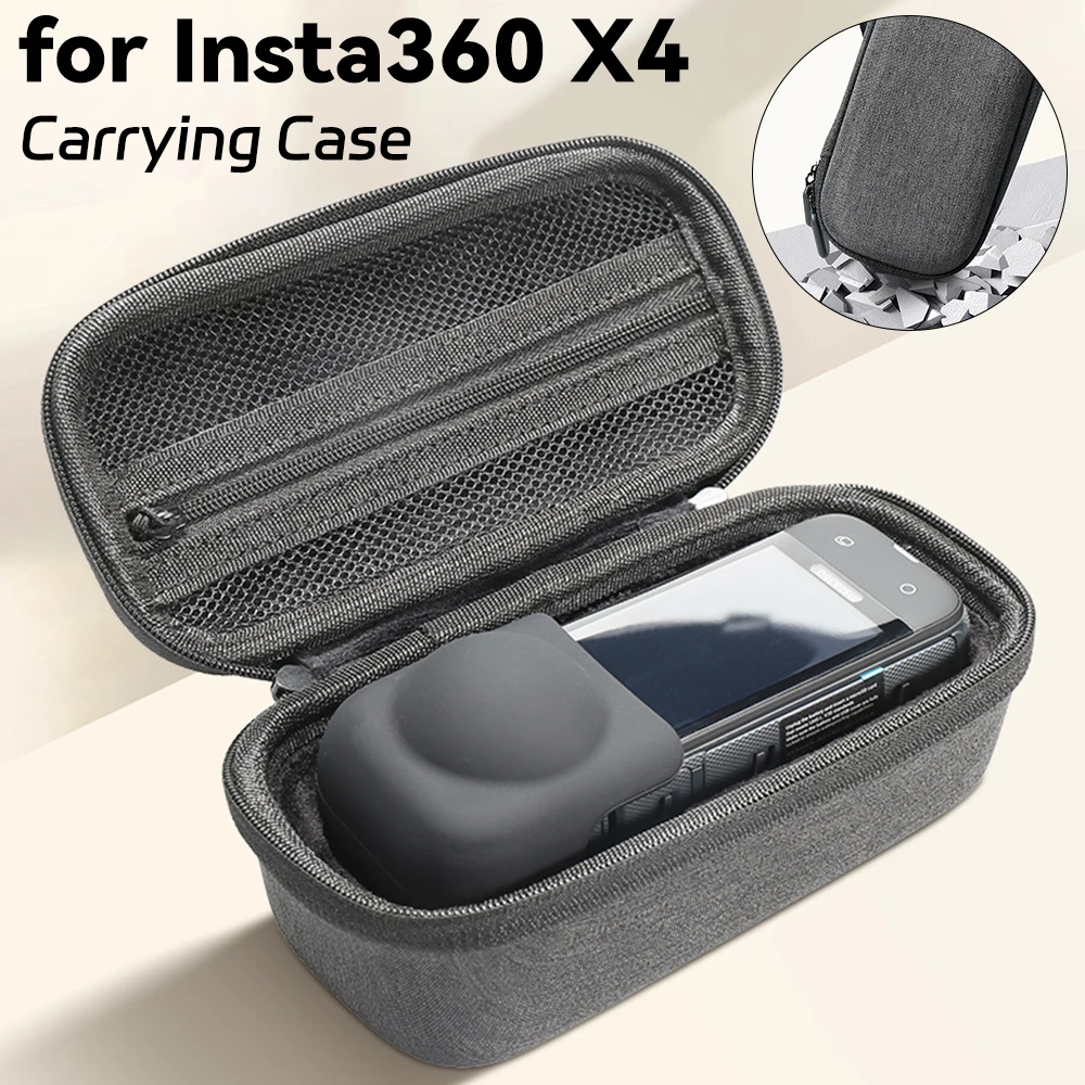 Mini Storage Case for Insta360 X4 Accessories Anti-scratch Portable Storage Bag for Insta 360 X4 Action Camera Carrying Bag