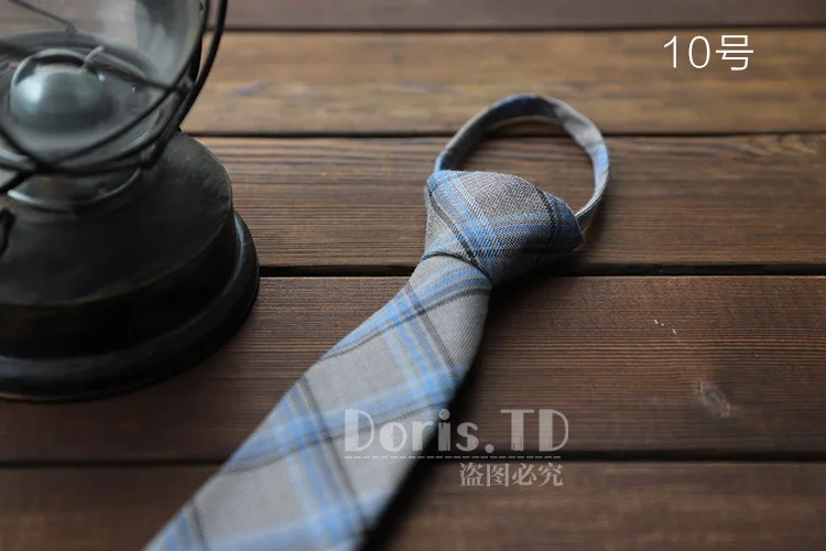 Neue Streifen Plaid Print 6CM Krawatte für Gentleman Hochzeit Party Krawatten Zubehör Elastische Neue Mode Männlichen Zipper Krawatte – Detail 12