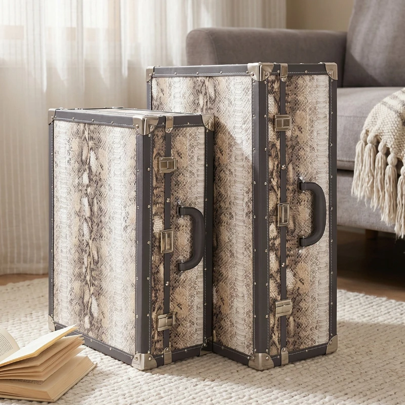 Leather Storage Box Modern Organizers Clothes Camping Box Bedroom Large Capacity Storage Boxes Desk Organizer Objects Suitcase