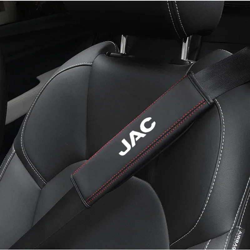 For JAC Refine J3 J2 S5 A5 J5 J6 J4 Vapour S2 T8 1pc Cowhide Car Interior Seat Belt Protector Cover For car Accessories