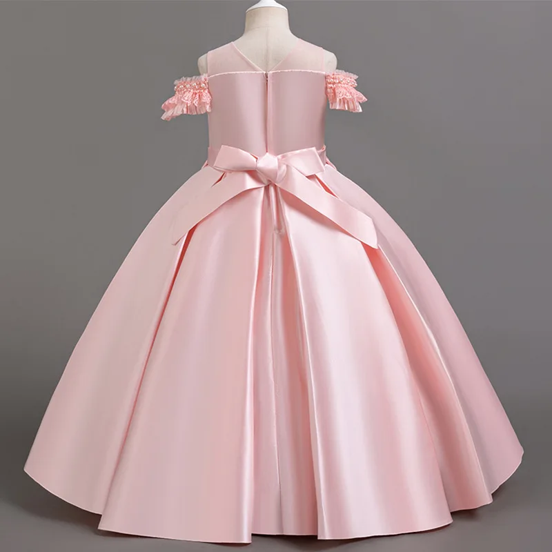 New Arrival Girls' Formal Dress Satin Suspender Princess Dress Hosting Performance, Photography Piano Birthday Dress