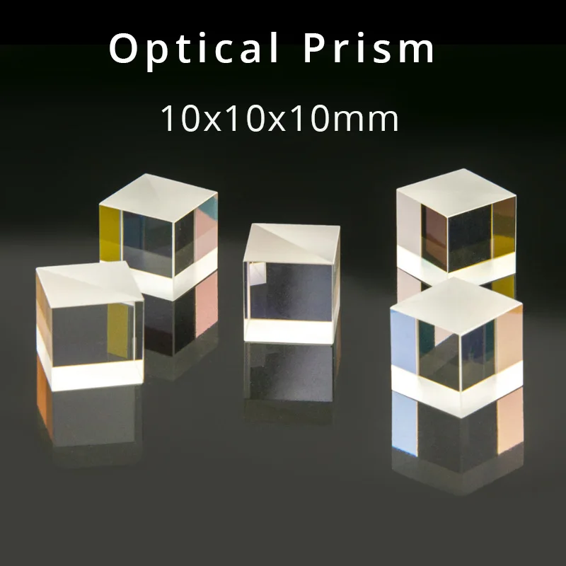 10x10x10mm Cube Optical Prism Photography Cube Prism Home Decor Rainbow Glass 1pc