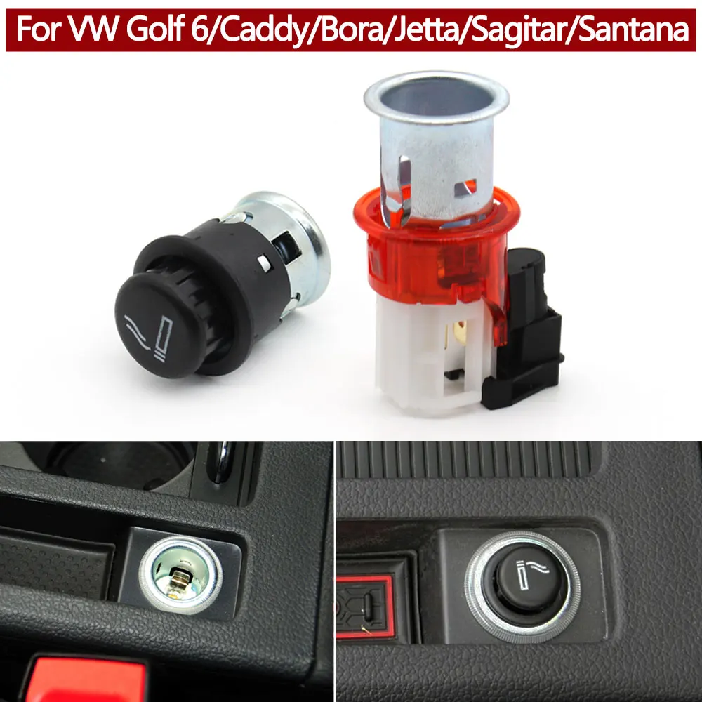 Car Center Console Cigarette Lighter Socket Plug For Volkswagen Golf 6 Caddy Bora Jetta Sagitar Santana L1J0919309 L1JD919341