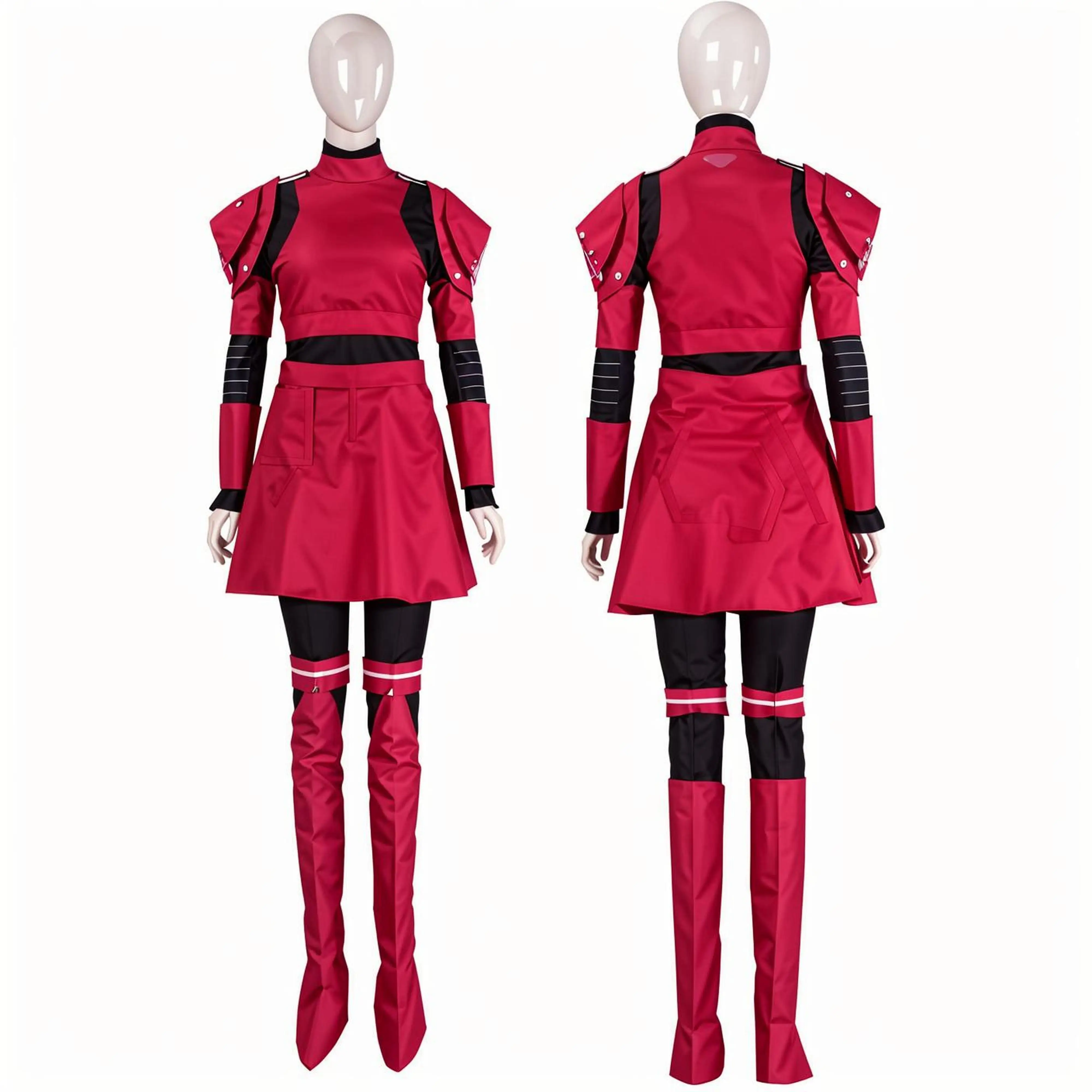 

Movie Megan 2.0 Cosplay Costume Girls Red Mech Popular Jumpsuit Dress Halloween Party Role Play Uniform