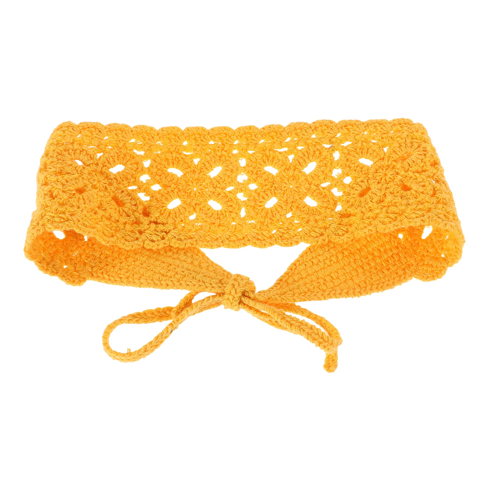 

Knitted Cotton Headb Hair Accessories Girls Fashion Hollowout Elastic Crochet Headscarf Stylish Comfortable Trendy