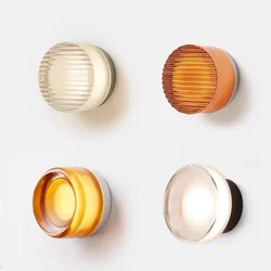 Modern LED Glass Wall Light Sconce Round Wall Lamp Living Room Aisel Corridor Bedroom Bathroom Home Decoration Indoor Lighting