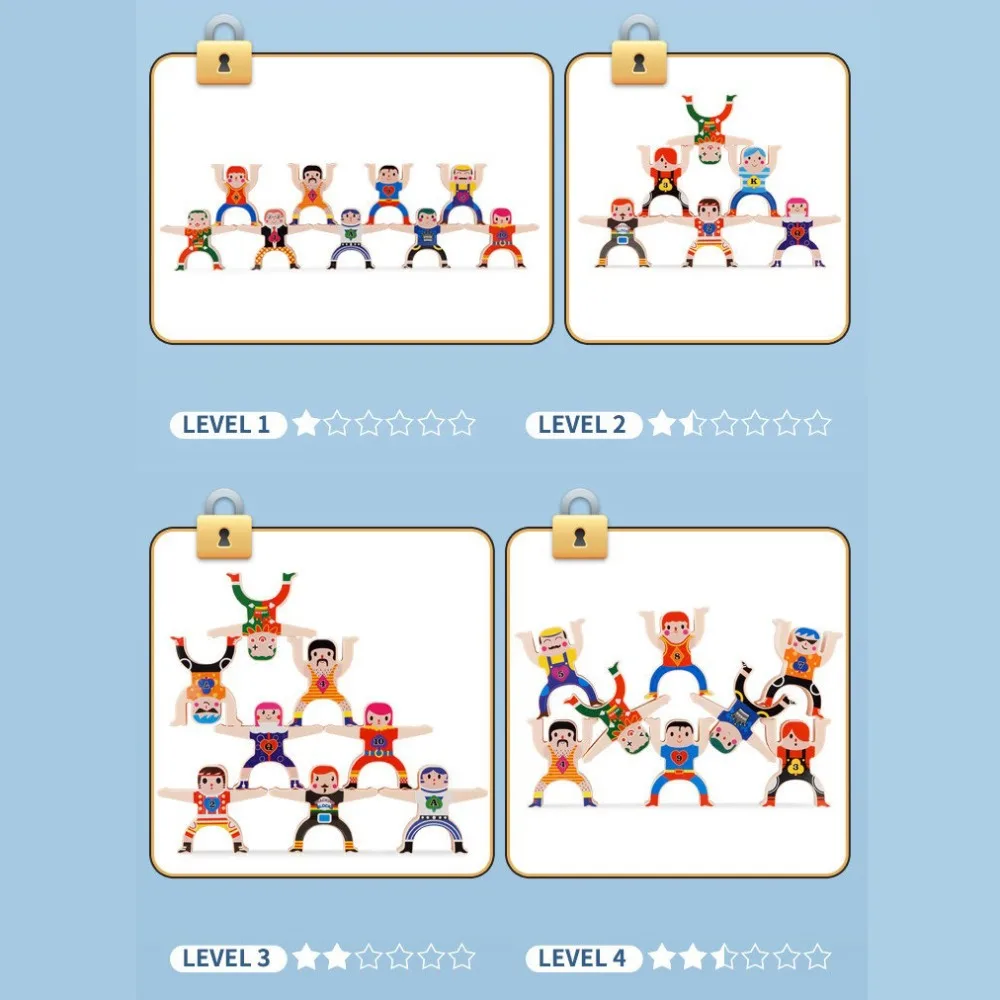 

Gift Plastic Balance Strongman DIY Building Blocks Parent-Unisex Interaction Children