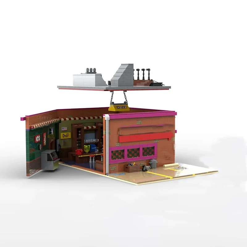 Beliebte Stadt Street View Modell Moc Bausteine Springfield Taverne Architektur Technologie Modulare Block GeschenkeSpielzeug DIY Set