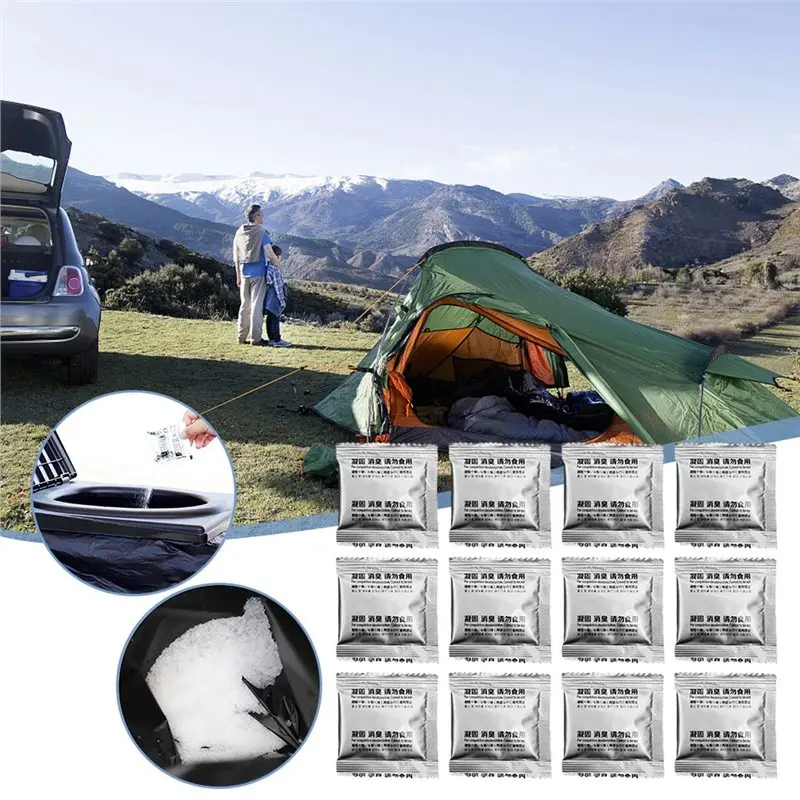 

ABMV-Car Folding Water Absorption Coagulation 48Pcs Outdoor Camping Toilet Urine Solidification Solidifier Deodorizer