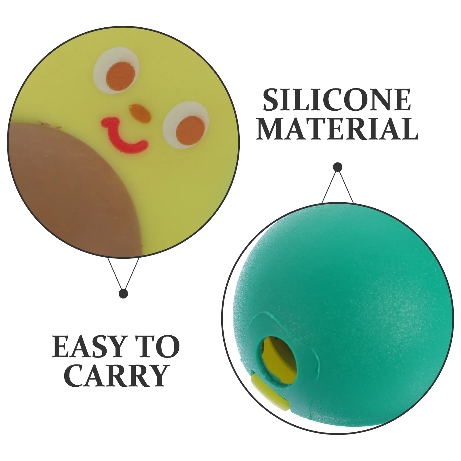 

6Pcs Avocado Pencil Sharpeners Cute Cartoon Design 2-in-1 Portable Manual Sharpener for School Supplies Eraser Pencil