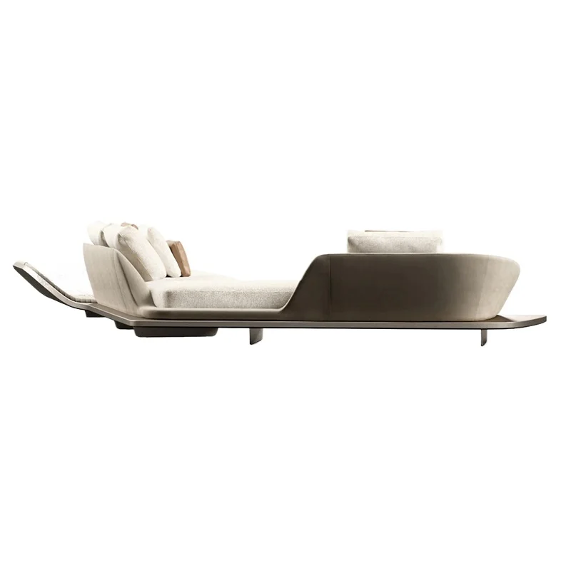 Sofa Leather Cloth Curve Selisa Furniture Hotel Clubhouse