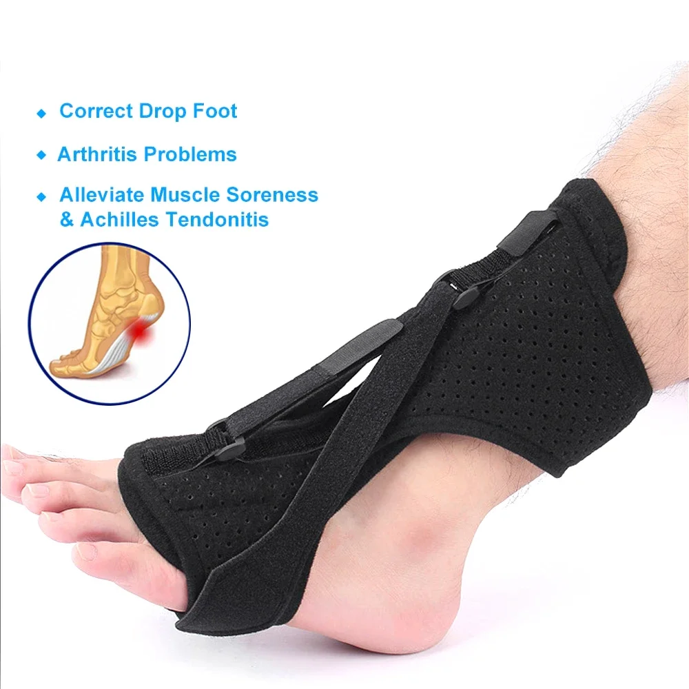 1PCS AFO Drop Foot Brace,Adjustable Foot Drop Orthotic Brace Plantar Fasciitis Recovery Foot Splint Support,for Achilles Tendon