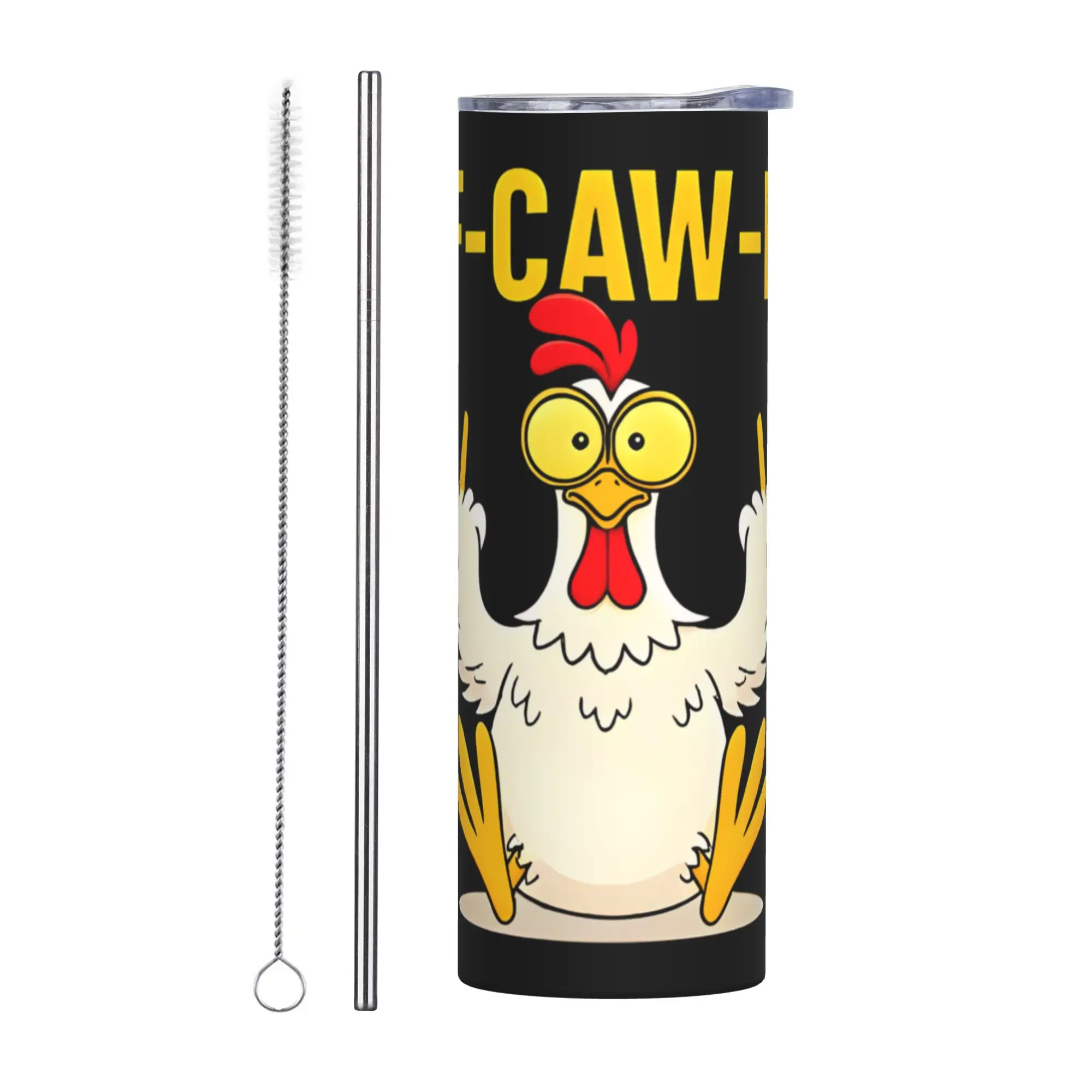

Funny F-Caw-F Chicken FCAWF Tumbler Vacuum Insulated Thermal Mug 20oz Double Wall Stainless Steel Tags Coffee Mugs Bottle Cups