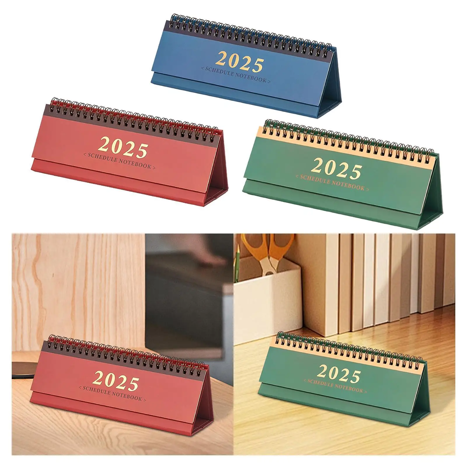 

2025 Standing Desk Calendar, Daily Planner with Small Flip Feature for Office Setup