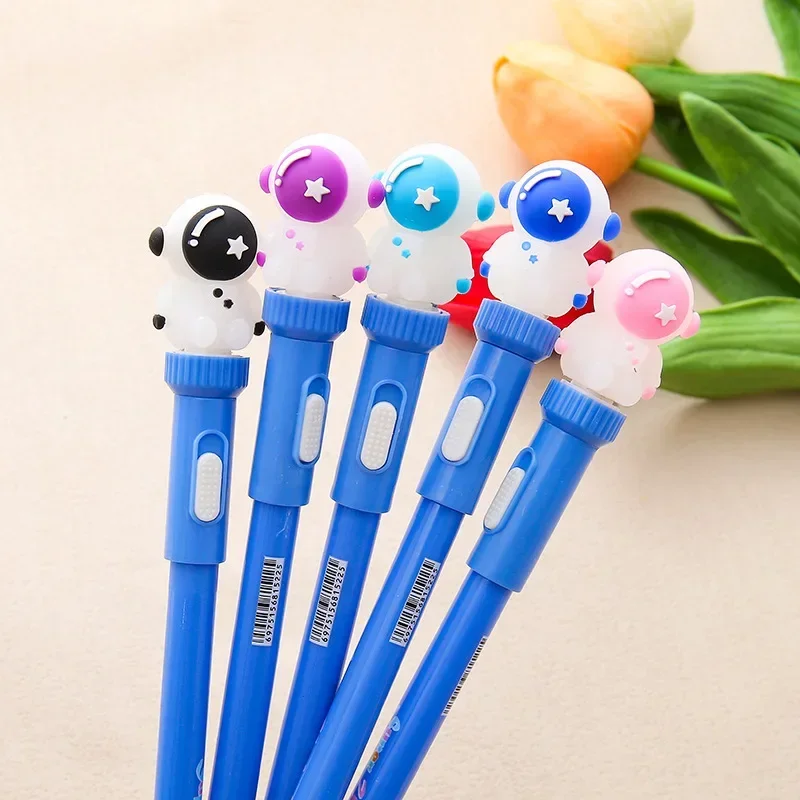 5 sztuk/partia śliczne astronauta lekki neutralny długopis 0.5mm czarny tusz kreatywny obrotowy długopis żelowy Cartoon Student School biurowe artykuły papiernicze — zdjęcie produktu 3