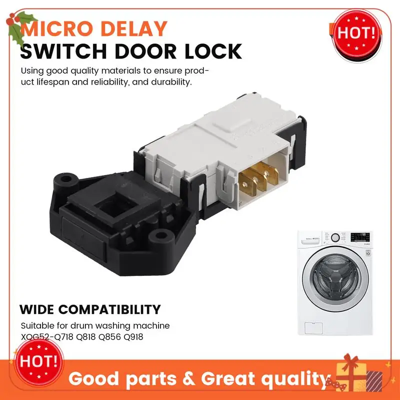 ABLE-For Haier طبل غسالة XQG52-Q718 Q818 Q856 Q918 مايكرو تأخير التبديل قفل الباب T85 استبدال أجزاء