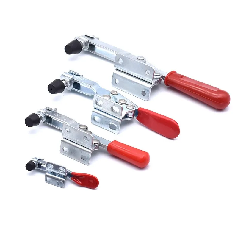 2Pcs Horizontal Toggle Clamp GH-201/201B/201C Quick-Release Clamps Set Heavy Duty Vertical Toggle Clip Woodworking Hand Tool image 2