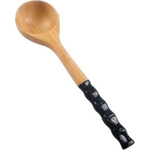 Arow-cuchara de cerámica con mango de bambú, 32CM