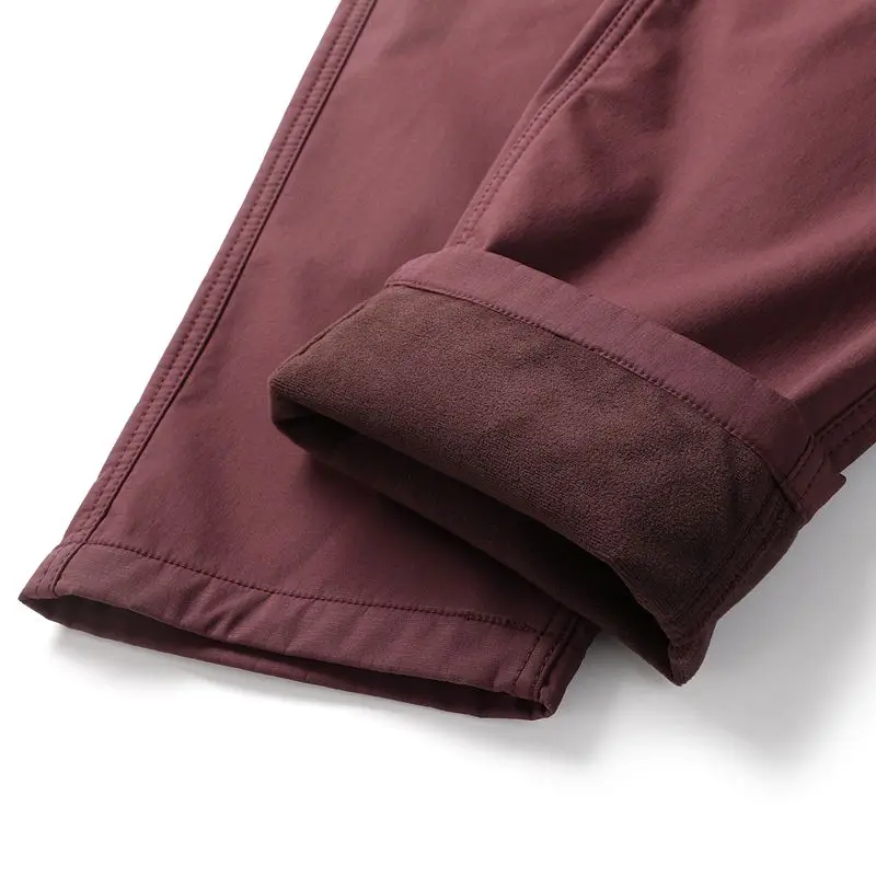Japanese Retro Youth Trendy Fleece-Lined Pocket Loose Slight Tapered Pants City Boy Wide-Leg Warm Workwear Pants Autumn Winter