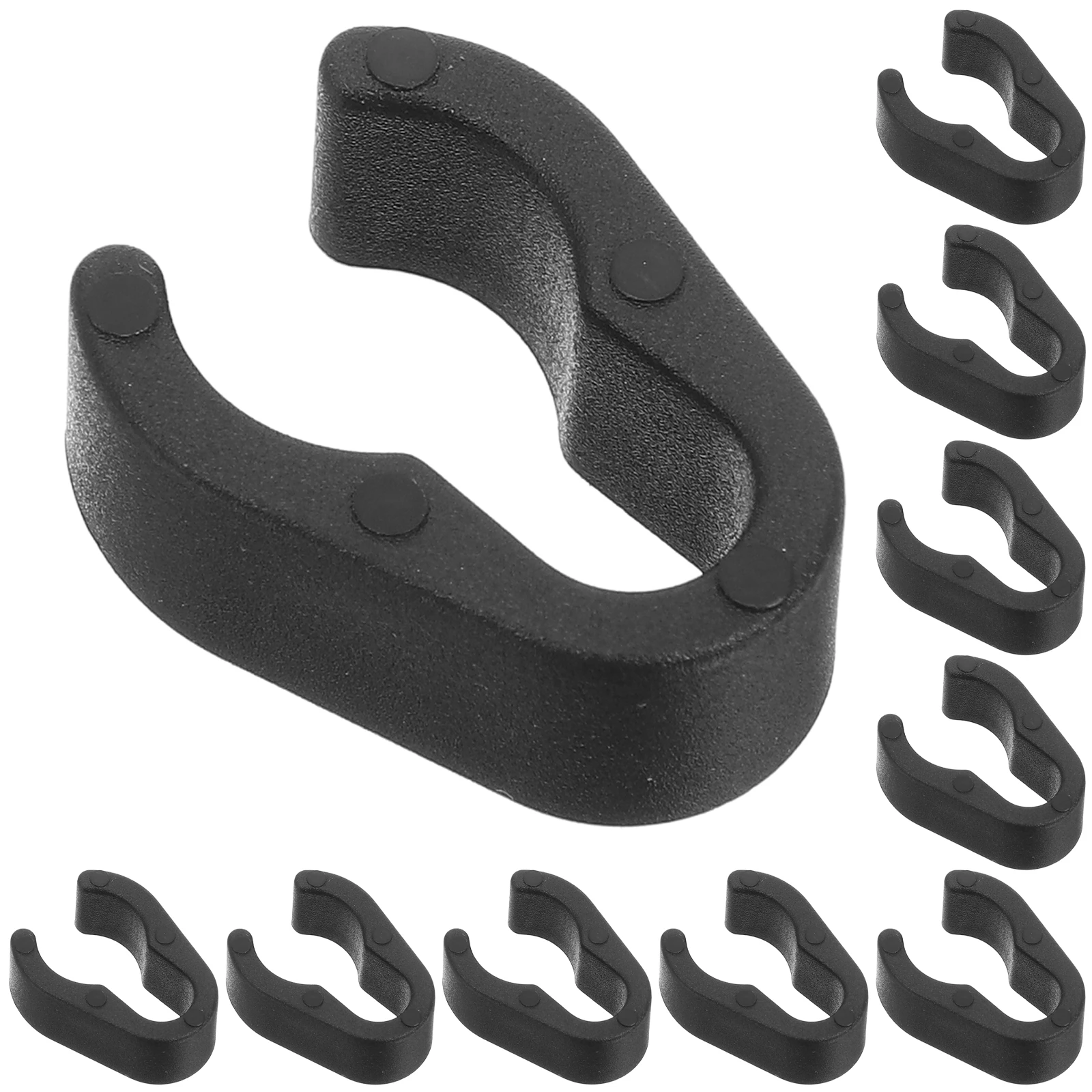 

10 Pcs Mic Cable Clips for Stands Plastic Microphone Holders Clamp Cables Black