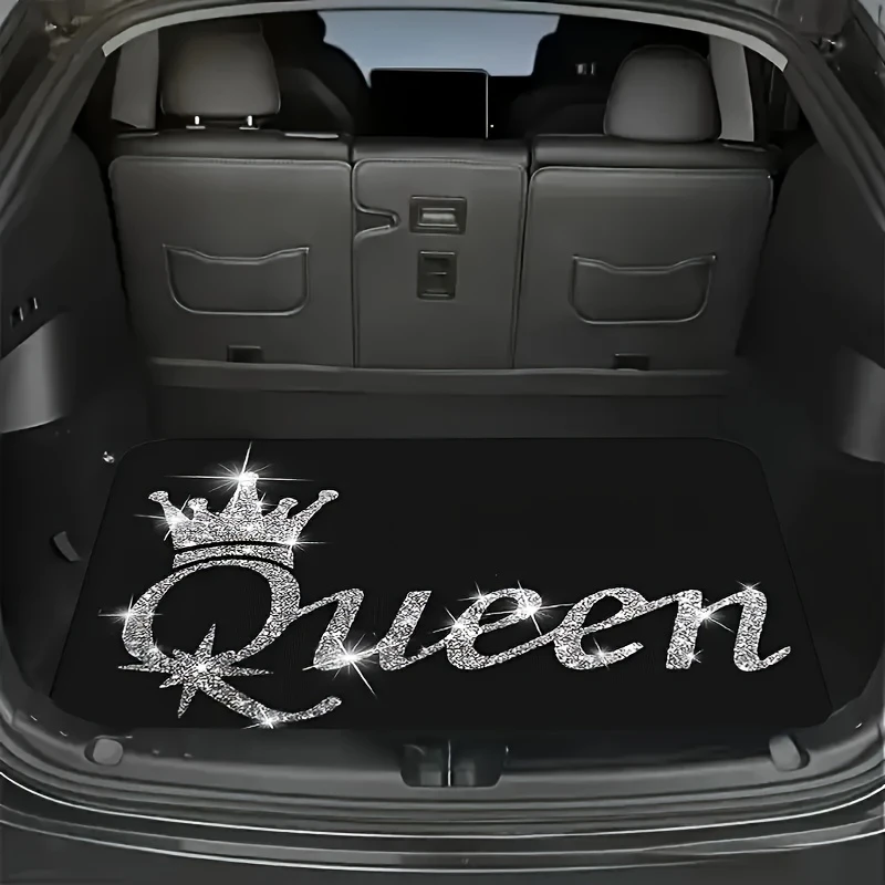 “Shining Queen Crown” Trunk Mat, Royal Cargo Liner, Non-Slip Boot Protector, Car Accessories, Universal Fit, Stain-Resistant
