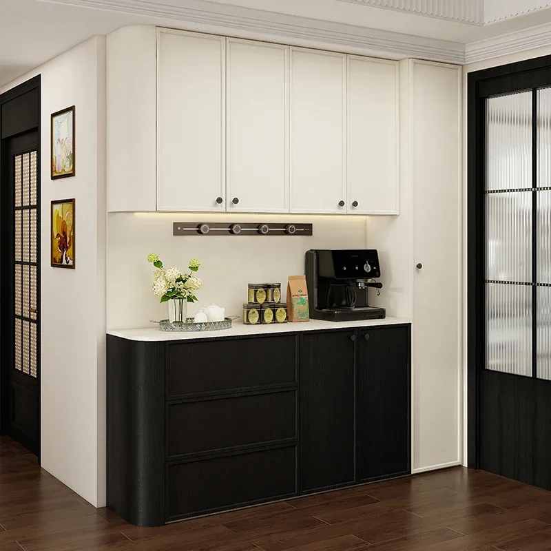 

Индивидуальный обеденный боковой шкаф из цельного дерева в средневековом стиле, винный шкаф, встроенный шкафчик для гостиной из европейской сосновой доски