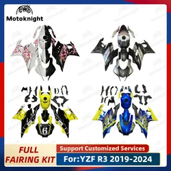 Motorcycle Fairing Kit Fit For Yamaha YZF R3 R25 2019 2020 2021 2022 2023 2024 Full Set Fairings Painted Bodywork ABS Plastic