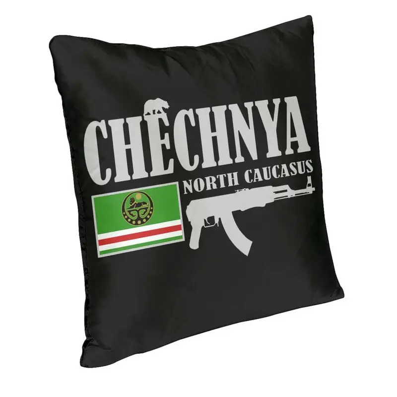 Fashion Chechnya Fighter Square Pillow Case Home Decor 3D Two Side Printing Chechen Flag Cushion Cover for Living Room