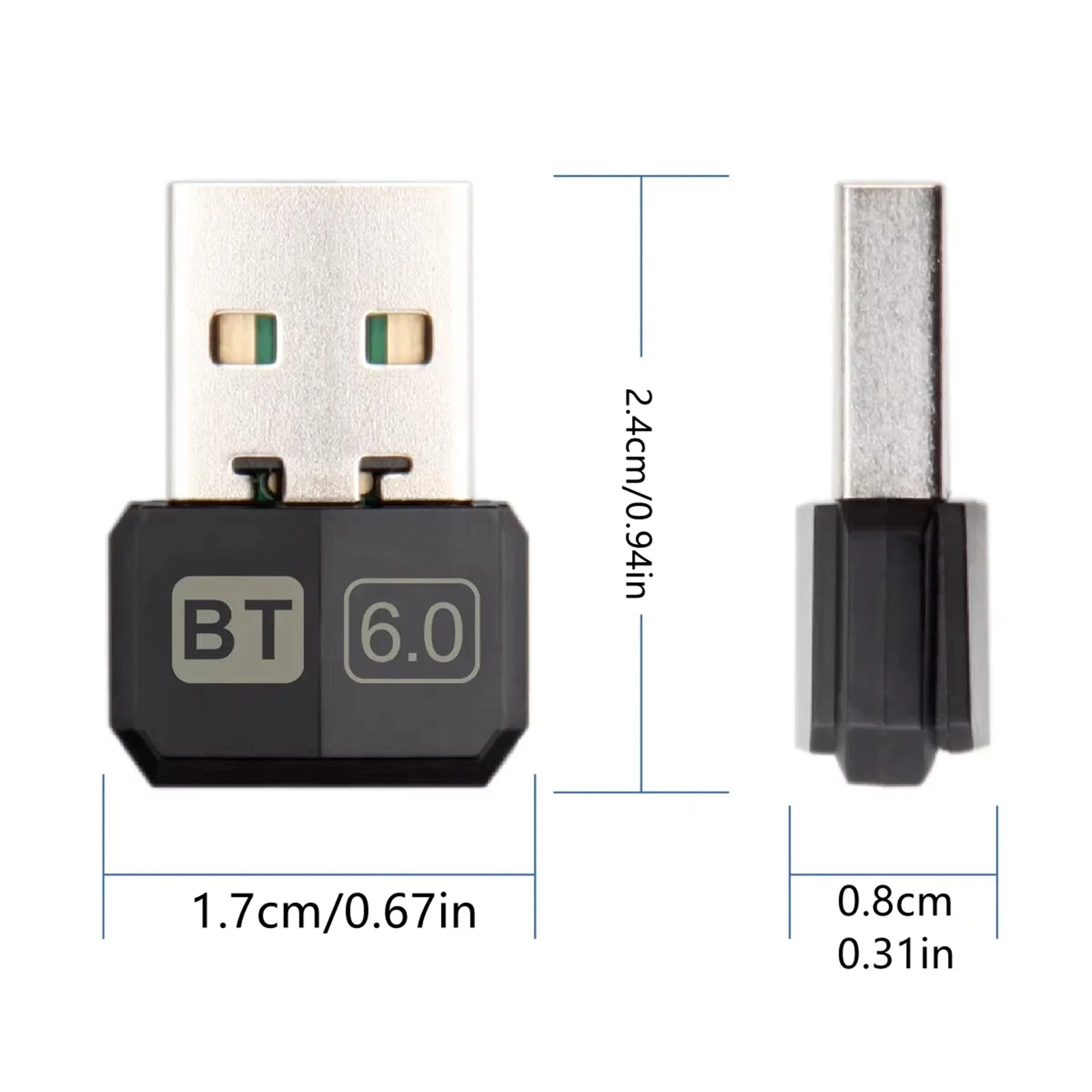 Bluetooth Adapter USB Bluetooth 6.0 For PC Dongle Wireless Mouse Keyborad Music Audio Receiver USB Wireless Adapter