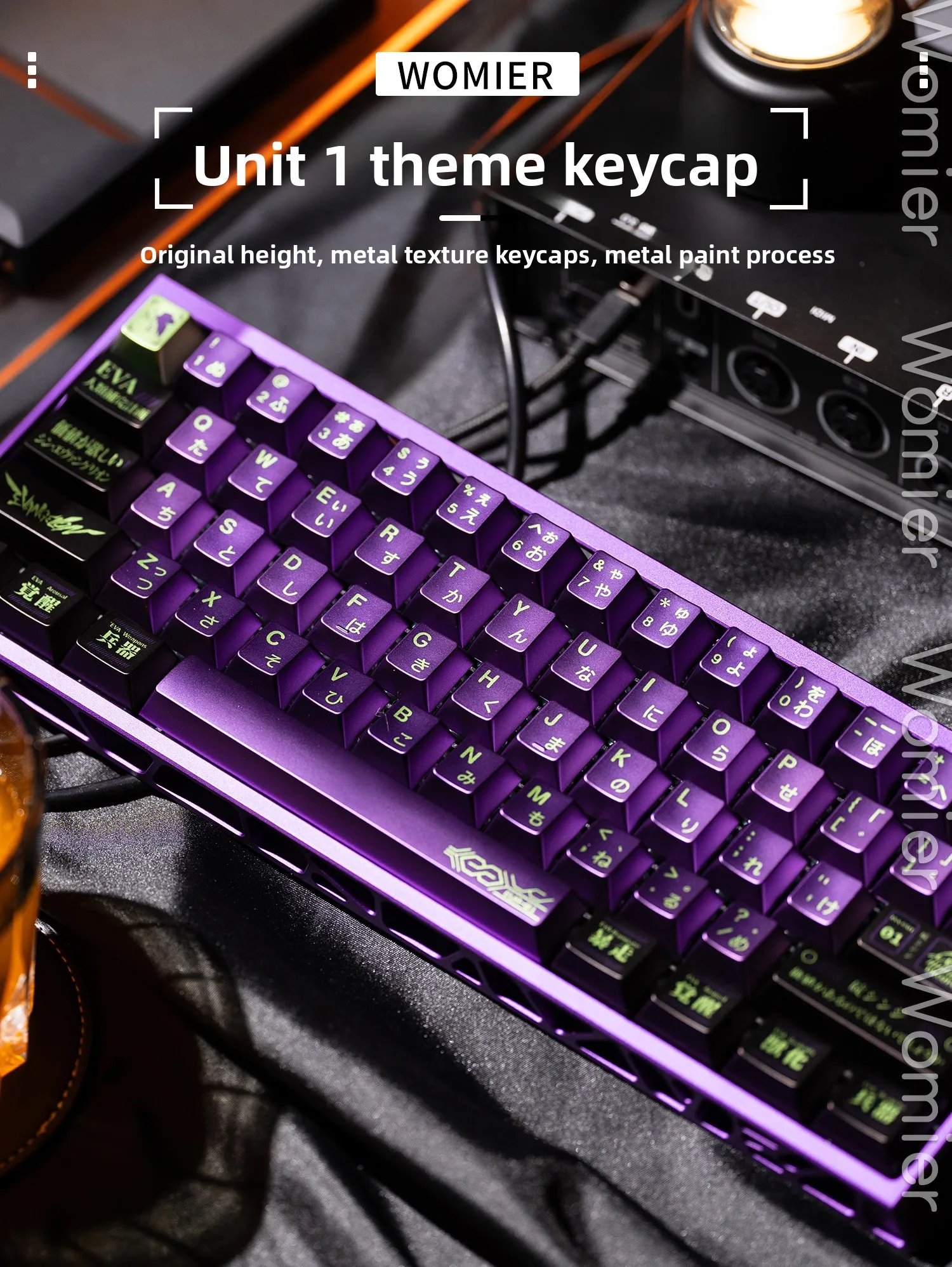 Custom Prototype Mecha Theme Cherry Profile Metallic Texture Custom Mechanical Keycap Full Set Dye-Sub Professional Gift.