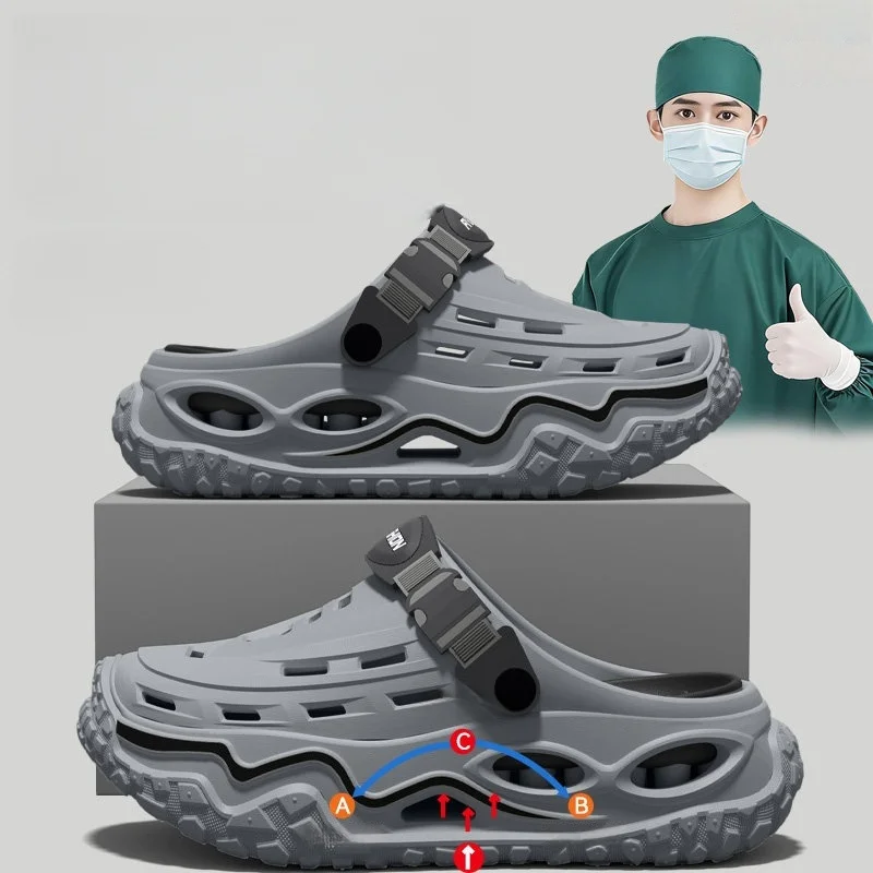 New Spring and Summer Arch-Supporting, Comfortable, Soft, Thick-Soled, Breathable Clogs for Men and Women, Suitable for Both Indoor and Outdoor Use, Fashionable and Versatile for Daily Wear